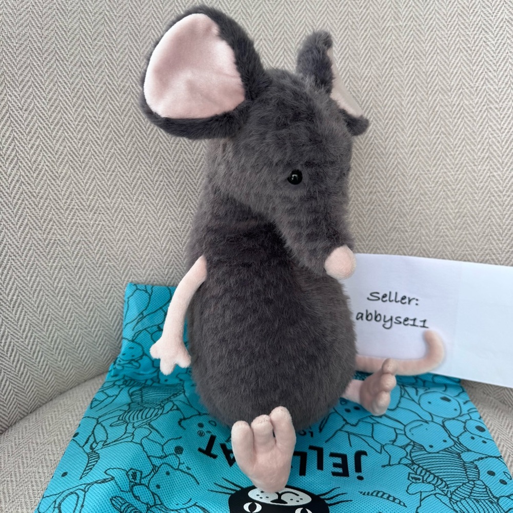 Jellycat Lachlan Sad Rat - Authentic - Brand New With Tags - Fast Ship - Picture 3 of 5